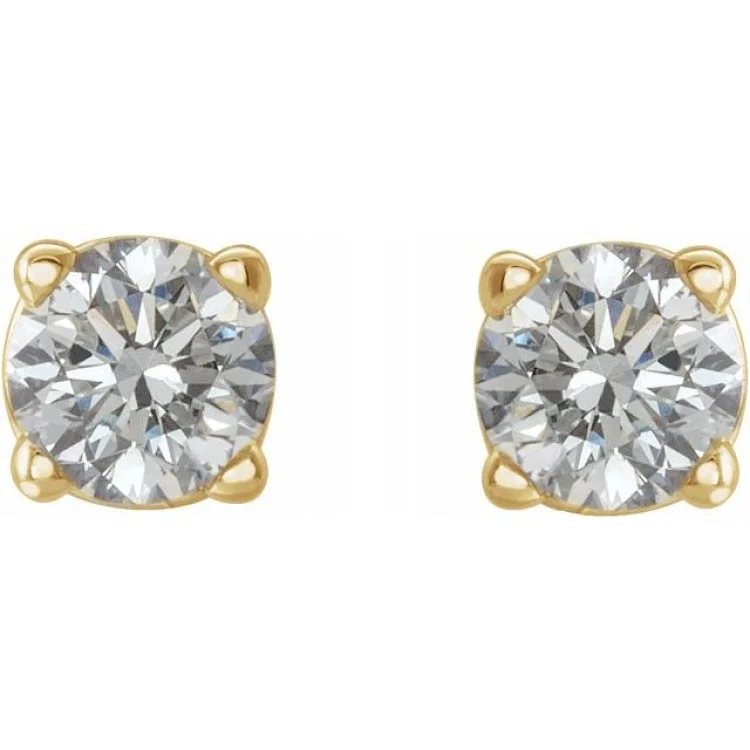 Ladies glamorous earrings-14K Yellow 1 1/2 CTW Natural Diamond Stud Earrings