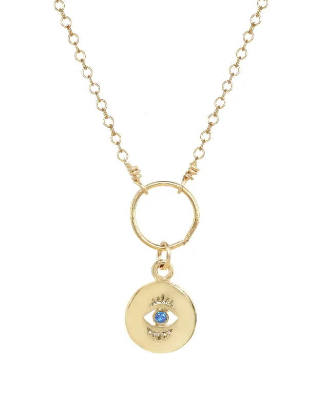 Ladies sapphire necklace-Eye On You Necklace