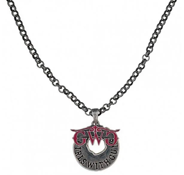 Ladies layered necklace-Girl’s With Guns Bullet Hole Necklace