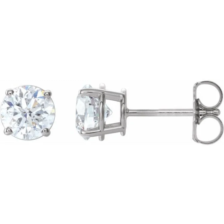 Ladies chic stud earrings-14K White 1 1/2 CTW Natural Diamond Stud Earrings