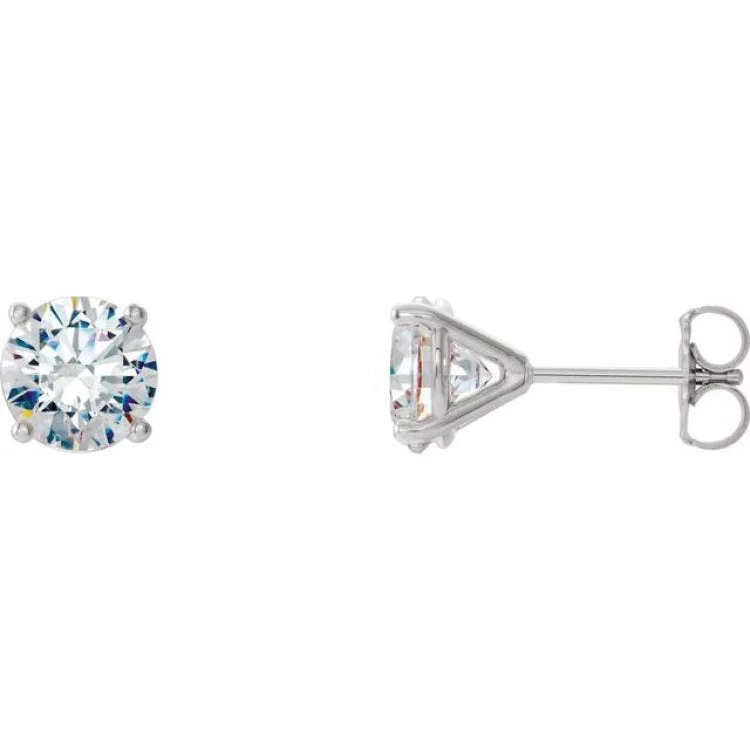 Ladies large statement earrings-Platinum 2 CTW Natural Diamond Cocktail-Style Earrings