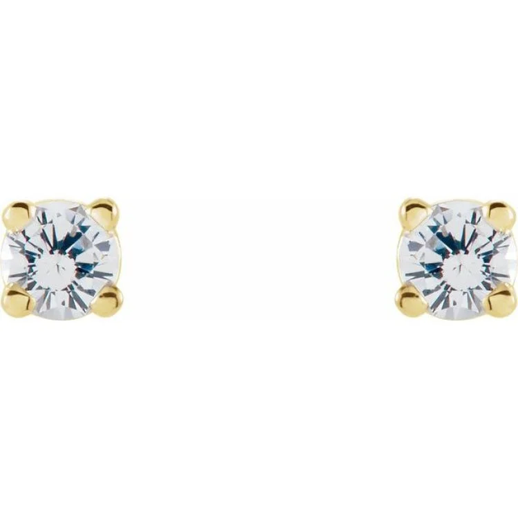 Ladies chandelier earrings-14K Yellow 1 CTW Natural Diamond Stud Earrings