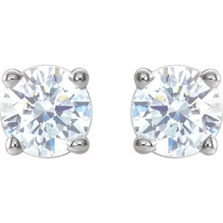 Ladies diamond teardrop earrings-14K White 1/3 CTW Natural Diamond Stud Earrings