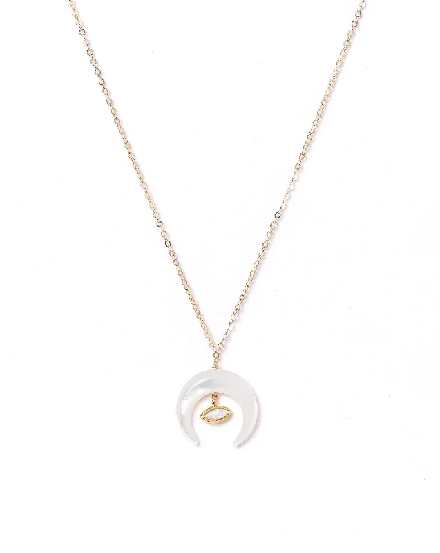 Ladies minimalist pendant necklace-Brillar Necklace