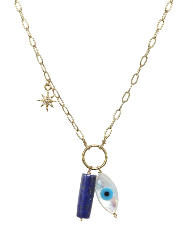 Ladies zodiac necklace-Eye Chakra Necklace