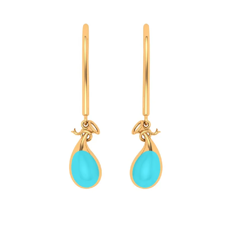 Ladies sophisticated earrings-Delectable Hook Type 18k Gold Drop Earrings