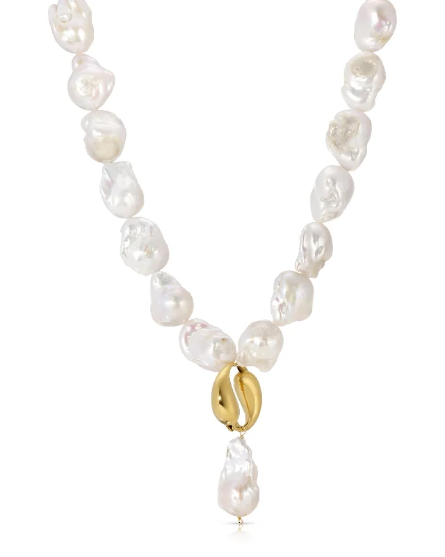 Ladies diamond pendant necklace-Spiral Pearl Necklace