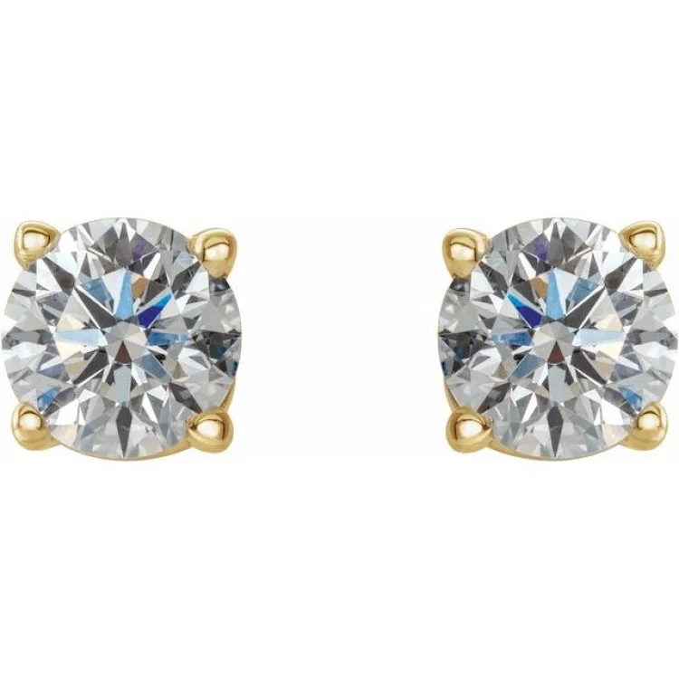 Ladies statement earrings-14K Yellow 1/2 CTW Natural Diamond Stud Earrings