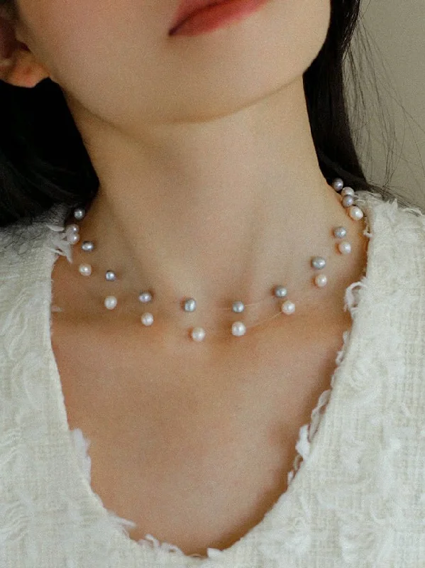 Ladies sapphire necklace-Celestial Dreams Single-layer Freshwater Pearl Necklace