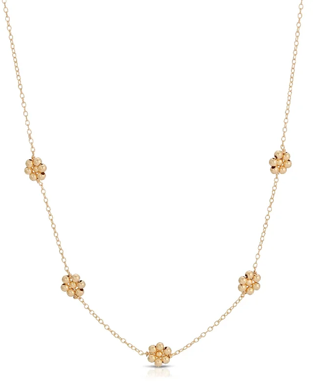 Ladies simple gold necklace-Florencia Necklace