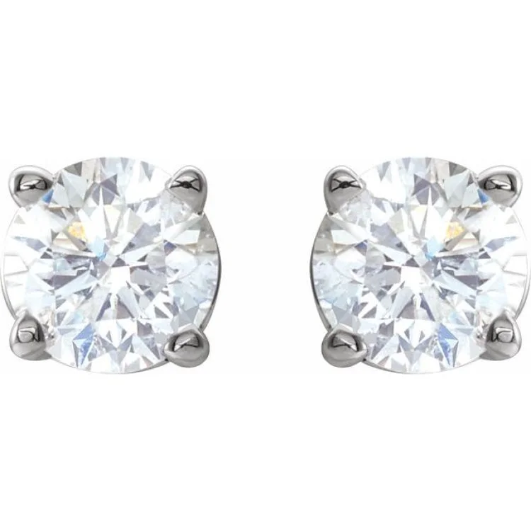 Ladies floral stud earrings-14K White 1/2 CTW Natural Diamond Stud Earrings