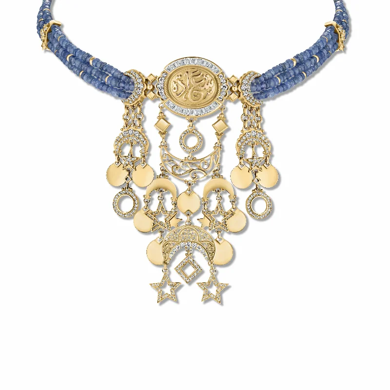 Ladies adjustable necklace-Ottoman Medallion Choker