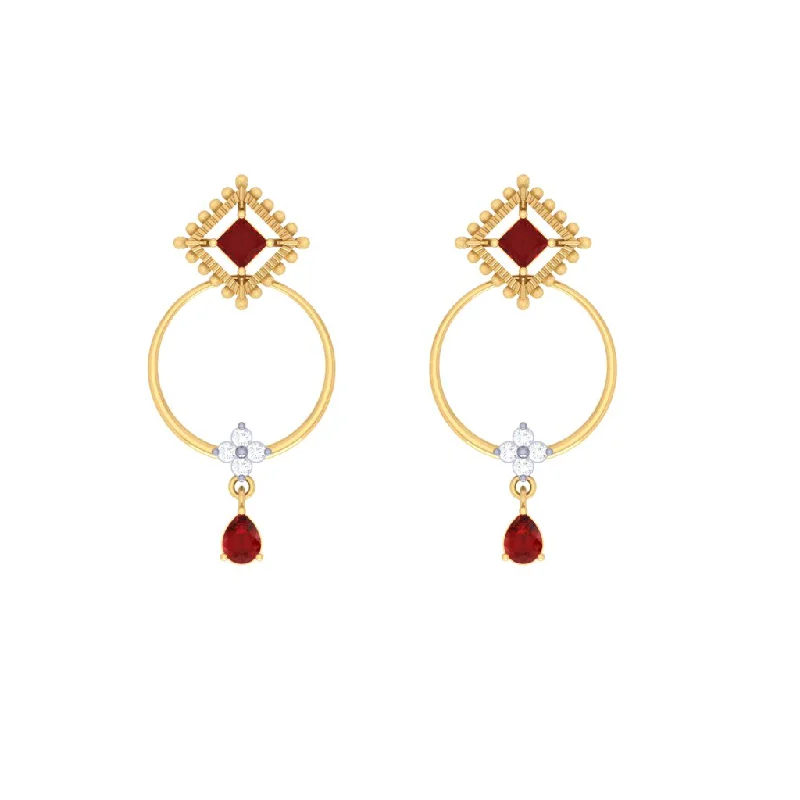 Ladies pearl drop earrings-Impeccable Gold And Diamond Earrings That You Can't Give A Miss