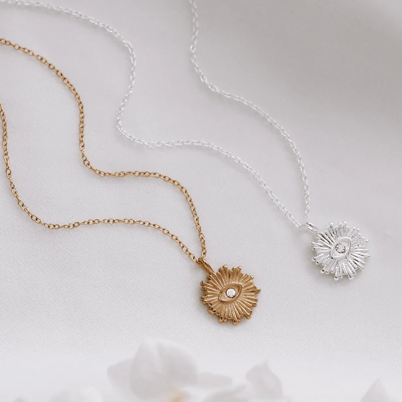 Ladies floral necklace-Imogen - 18ct Gold, Rose Gold or Silver Plated Necklace