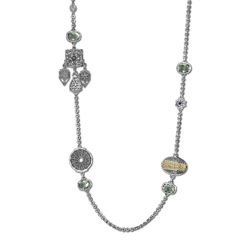 Ladies cubic zirconia necklace-The Mamluk Necklace