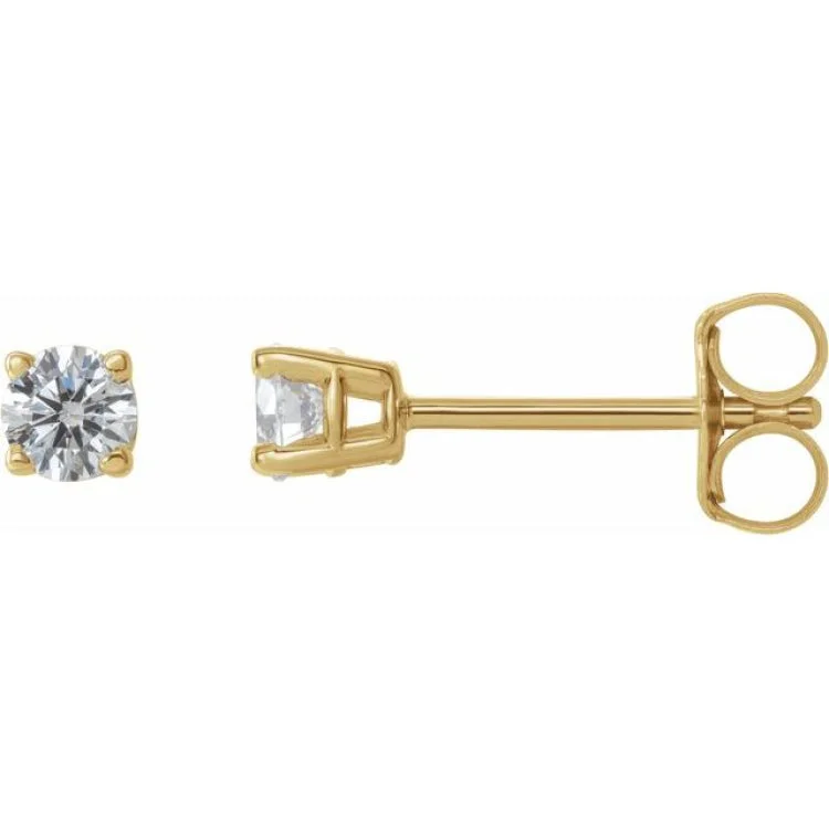 Ladies bridal stud earrings-14K Yellow 1/4 CTW Natural Diamond Stud Earrings