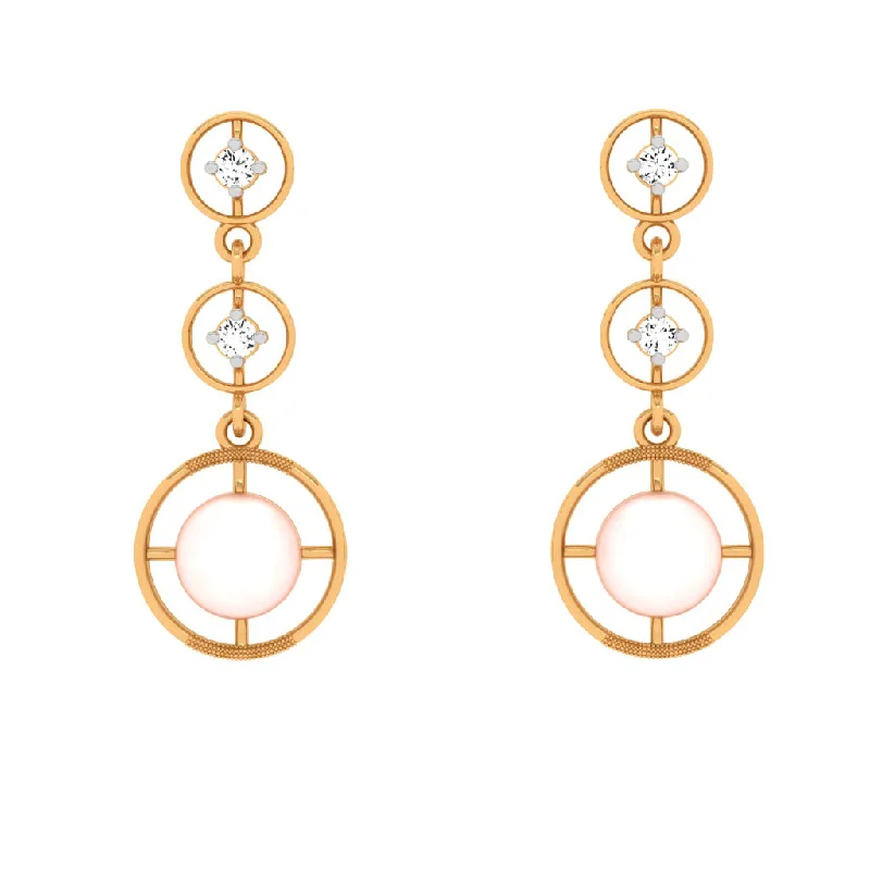 Ladies double hoop earrings-18KT Gold And Diamond Earrings For Every Festive Occasion.