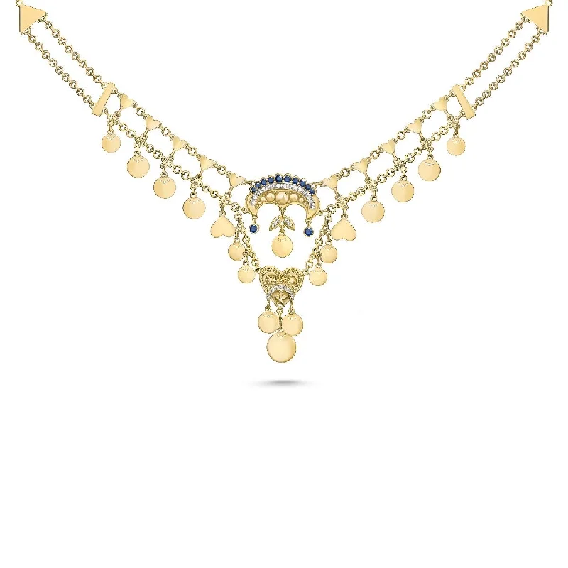 Ladies fine diamond necklace-Nafisa Necklace