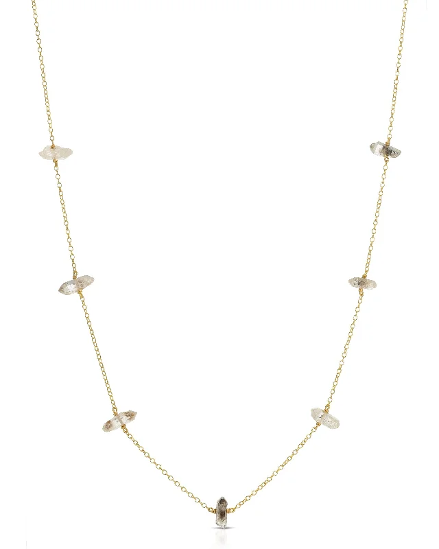 Ladies simple gold necklace-Afterglow Necklace