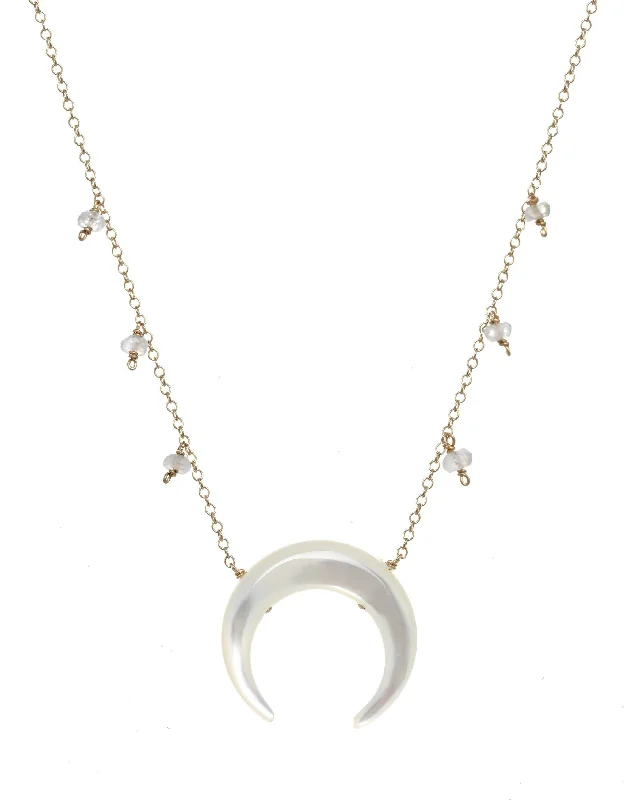 Ladies stylish necklace-Baque Moon Necklace