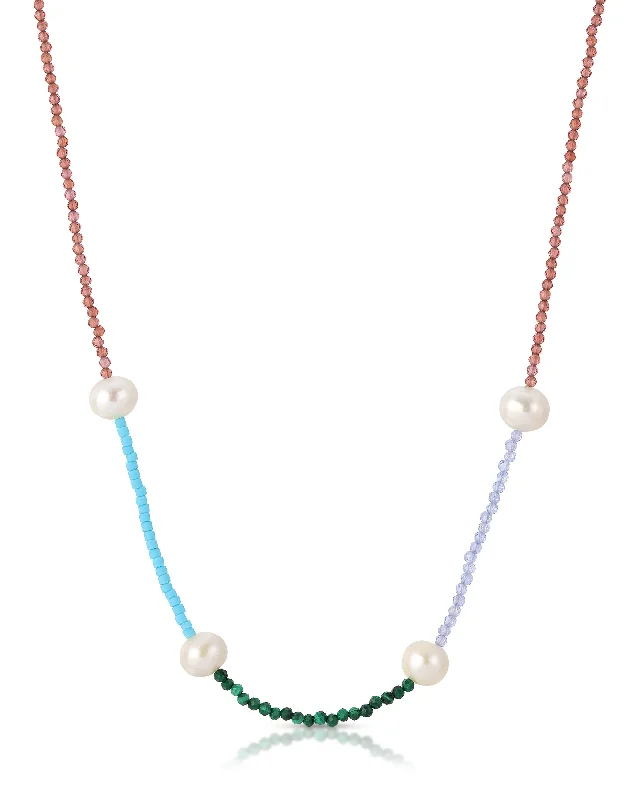 Ladies bridal necklace-Arco Iris Necklace