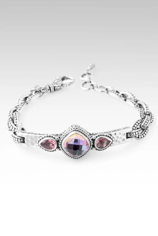 Ladies stylish charm bracelet-Faithful Devotion Bracelet™ in Northern Lights Sky™ Mystic Quartz