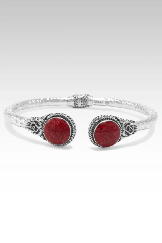 Ladies luxury gold bracelet-Radiant Roses Tip-to-Tip Bracelet™  in Red Sponge Coral