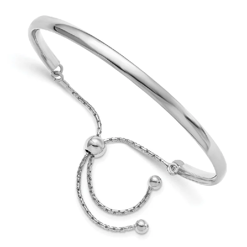 Ladies crystal bangle bracelet-925 Sterling Silver Adjustable Bangle Bracelet