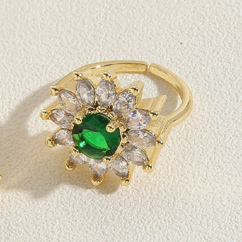 Emerald Zircon Ring