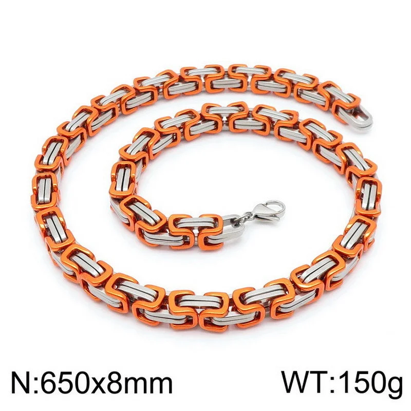 Orange Necklace 65cm