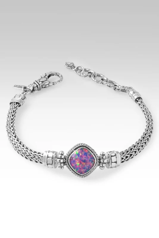 Ladies gemstone charm bracelet-Lasting Change Bracelet™ in Multi Lavender Simulated Opal