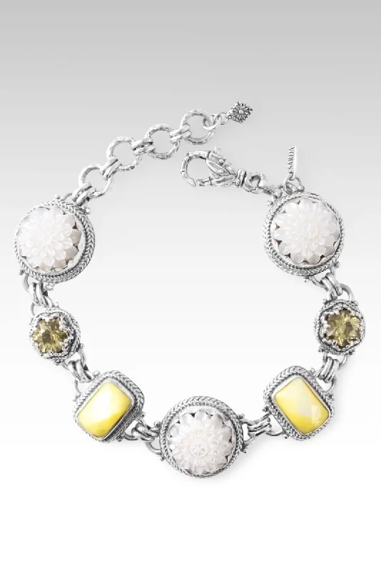 Ladies handmade bracelet-Live in Faith Bracelet II™ in Sunflower Lemon Quartz