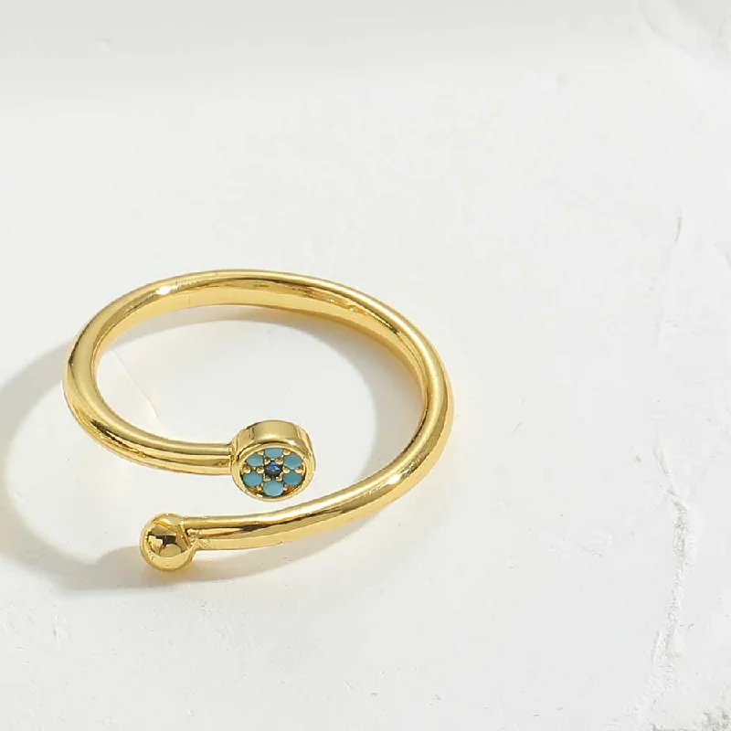 Blue Zircon Ring