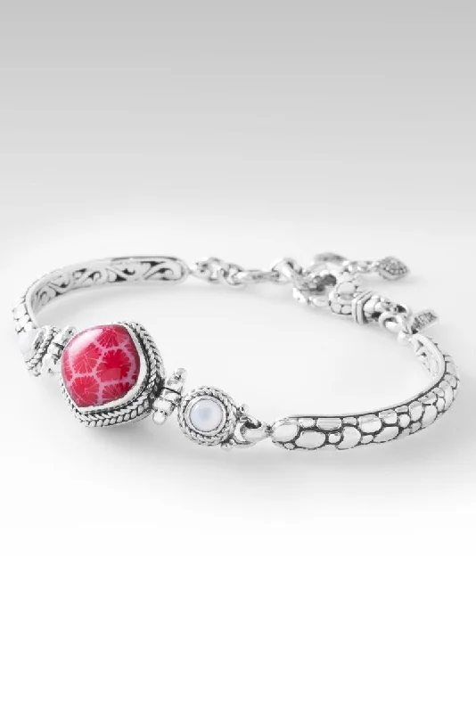 Ladies classic bracelet-Joyful Bracelet™ in Red Indonesian Coral