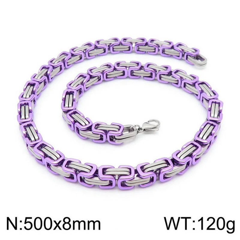 Purple Necklace 50cm