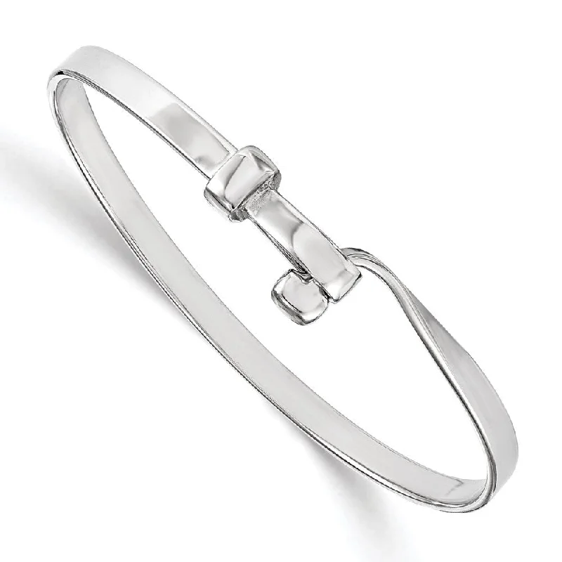 Ladies solid gold bracelet-925 Sterling Silver Bangle Bracelet, 7"