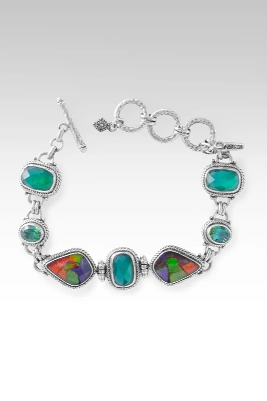 Ladies fashion bangles-Rejoice In Hope Bracelet™ in Ammolite Triplet