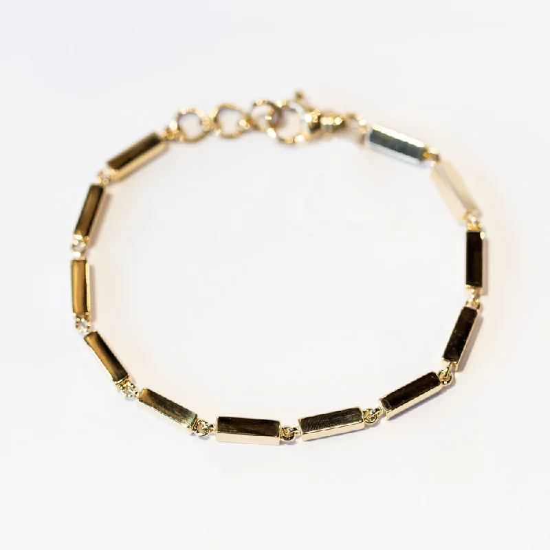 Ladies sterling silver bracelet-Single Stone Trunk Show | Giana Bar Bracelet