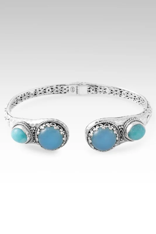 Ladies chic bracelet-Rise Up in Faith Tip-to-Tip Bracelet™ in Paraiba Chalcedony