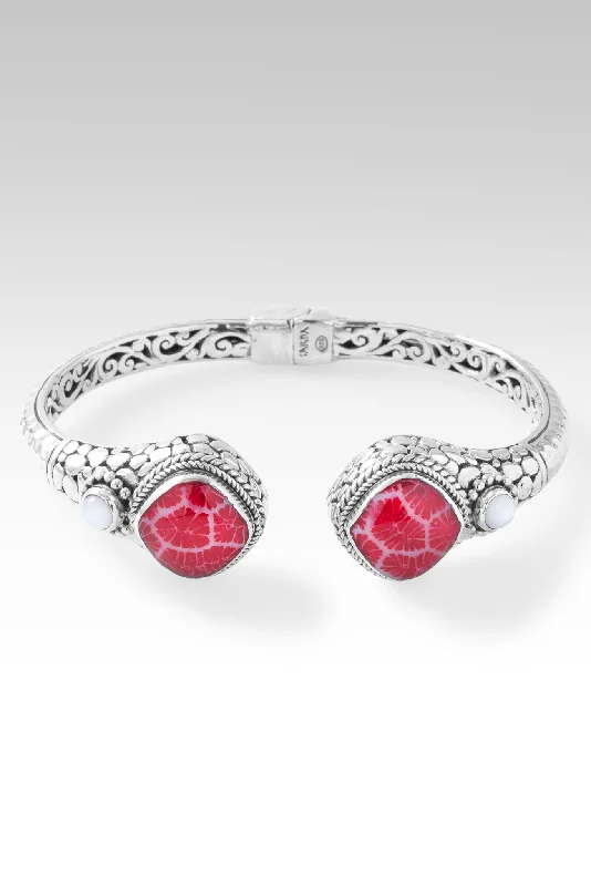 Ladies matching bracelet-Joyful Tip-to-Tip Bracelet™ in Red Indonesian Coral