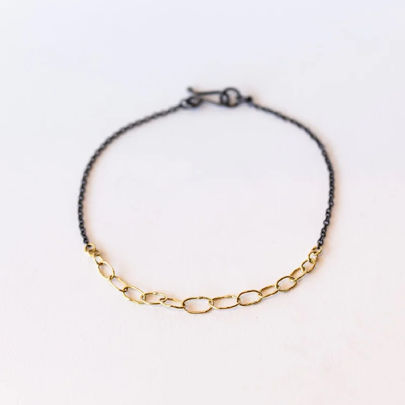 Ladies gold charm bracelet-Sarah McGuire | Handmade Links Bracelet