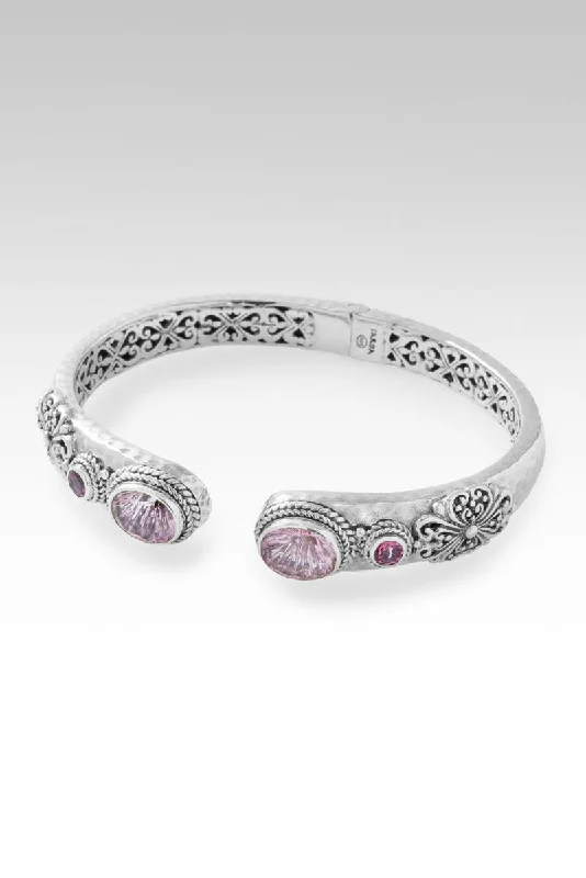 Ladies stackable bracelets-Splendid Grace Tip-to-Tip Bracelet™ in Pink Cashmere™ Mystic Quartz