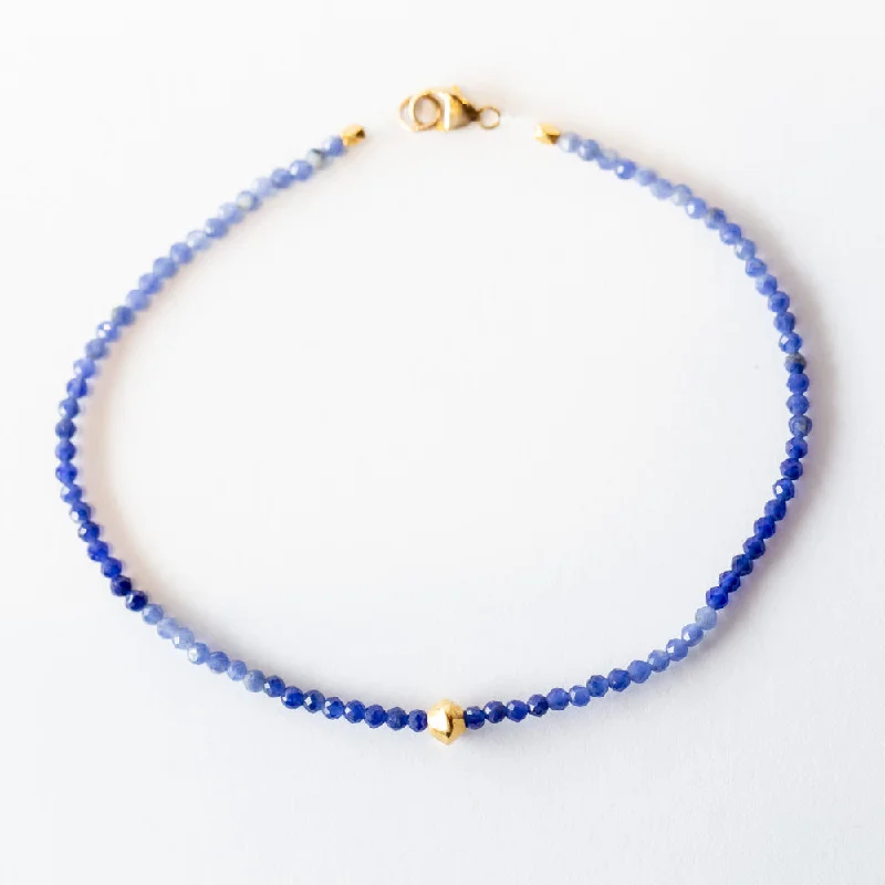 Ladies dainty bracelet-Margaret Solow | Beaded Sodalite Bracelet