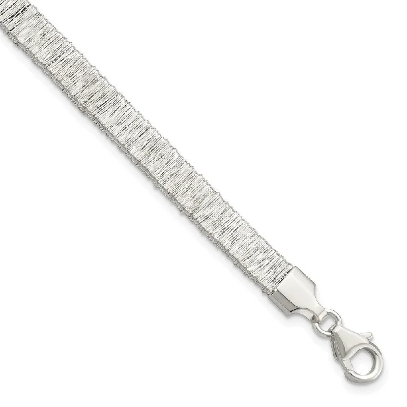 Ladies bracelet with charms-925 Sterling Silver Wire Wrapped Bracelet, 7.5" w/1in Extender