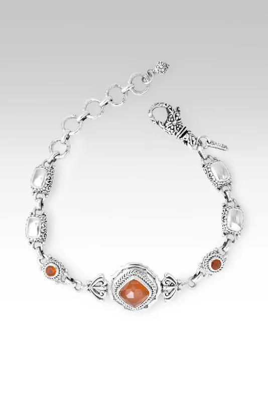 Ladies gold bracelet-Spiritual Growth Bracelet™ in Carnelian