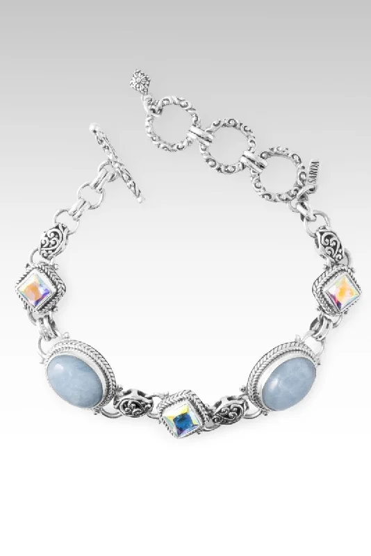 Ladies infinity bracelet-Song of Angels Bracelet™ in Aquamarine