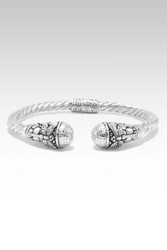 Ladies engraved bangle bracelet-Use Me For Change Tip-to-Tip Bracelet™ in Watermark