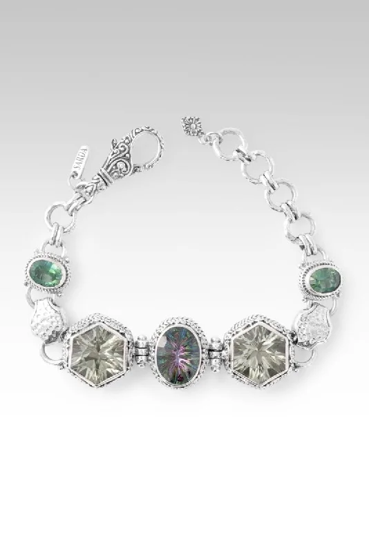 Ladies gold chain bracelet-Sing for Joy Bracelet™ in Chrome Chameleon™ Mystic Quartz