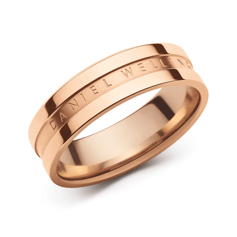 Ladies silver eternity ring-Elan Ring Rose Gold