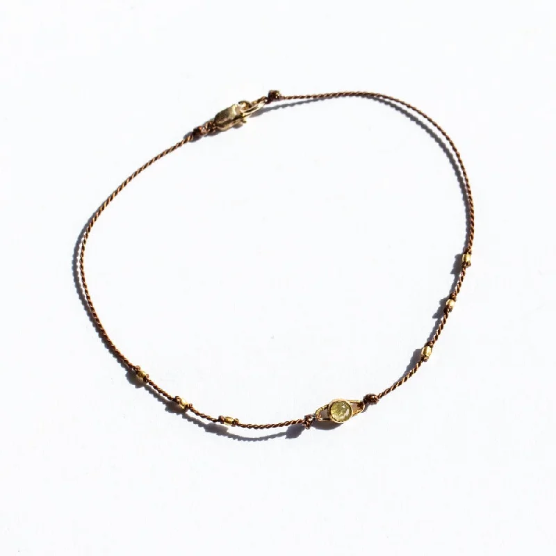 Ladies trendy gold bracelet-Margaret Solow | Diamond Cord Bracelet